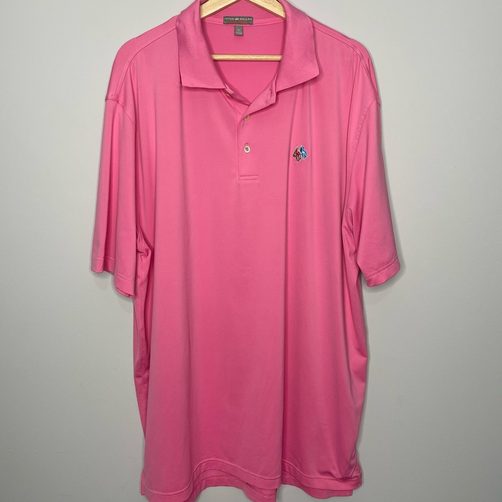 Men’s summer Comfort Peter‎ Millar pink golf polo shirt X-Large XL